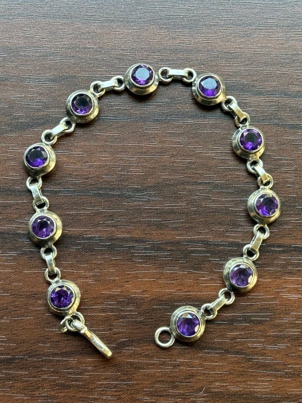 Southwest Amethyst and Sterling Silver Vintage Bracelet